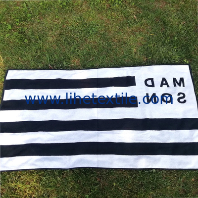 Beach towel 100% cotton terry  double side jacquard beach towel