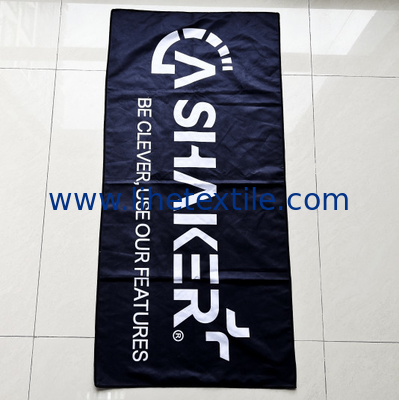 Custom Printed Quick Dry Microfiber Suede beach towel with logo