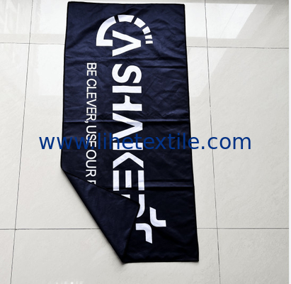 Custom Printed Quick Dry Microfiber Suede beach towel with logo