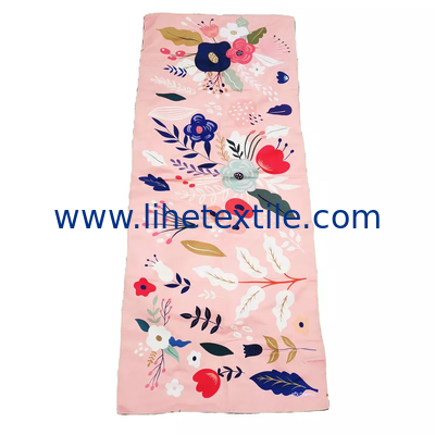 Printed Promotional Microfiber Sublimation Beach Towel with pink flower