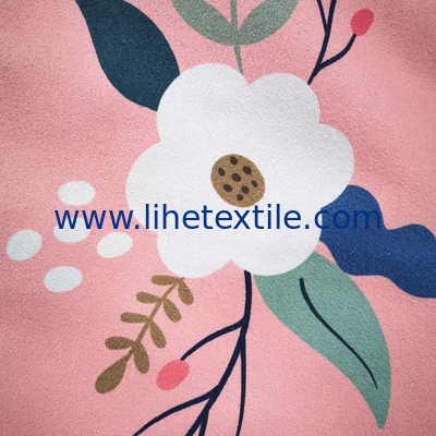 Printed Promotional Microfiber Sublimation Beach Towel with pink flower