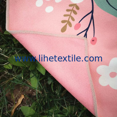 Printed Promotional Microfiber Sublimation Beach Towel with pink flower