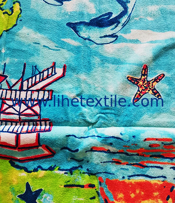 Wholesale Custom prints 100% cotton customized cartoon printed kids beach towel