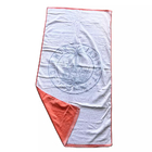 Custom Large 100% Cotton Printing Logo Sand Free Comfortable  Beach Towel