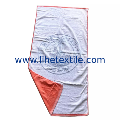 Custom Large 100% Cotton Printing Logo Sand Free Comfortable  Beach Towel