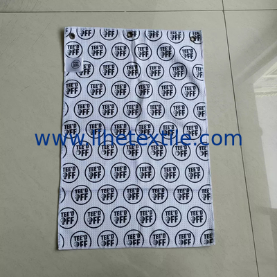 100% microfiber waffle sport  sand free towel with logo custom print