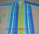 bathrobe , bath shirt , yellow , blue , white color , 100% cotton