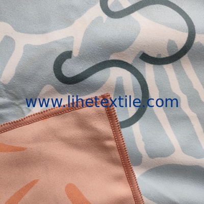 Manufacturer supply microfiber suede double side print swimming square sustainable custom beach towels wholesale