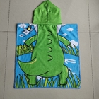 Hotsale microfiber custom  poncho towel kids printing beach  poncho kids cartoon beach towel