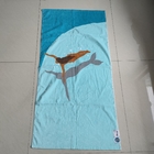 wholesale organic cotton sublimation beach towel with logo custom print personalized printed ocean animal cartoon beach