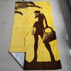 Amazon hot sale 100% cotton summer luxury custom designer print with logo sublimation oversized beach towel