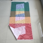 Wholesale 100%  cotton jacquard beach towel beach towels green and orange vertical stripes sublimation beach towels