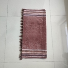 large  cotton organic quick dry beach towel custom kid beach towel with tassels designer stripe beach towel