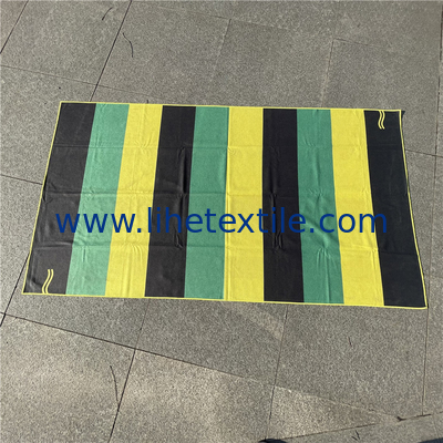 2022 hot sale high quality  light weight printed towel fabric stripe sandfree custom logo waffle beach towel