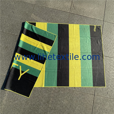 2022 hot sale high quality  light weight printed towel fabric stripe sandfree custom logo waffle beach towel