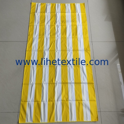 Hawaii friendly  microfiber beach towel yellow striped yarn dyed beach towel sublimation stripe beach towel