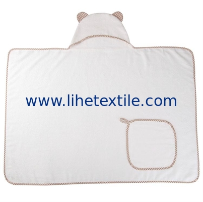 Wholesale soft fabric white bamboo fiber bath towels high water absorption baby white bath towel