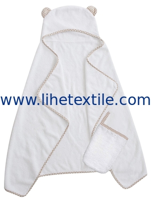 Wholesale soft fabric white bamboo fiber bath towels high water absorption baby white bath towel