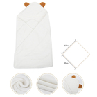 High water absorption soft fabric kids white bamboo fiber  bath towels baby wearable bath towel