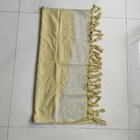 wholesale light weight beach towel polyester cotton with tassel custom oversized recycled  turkish beach towel