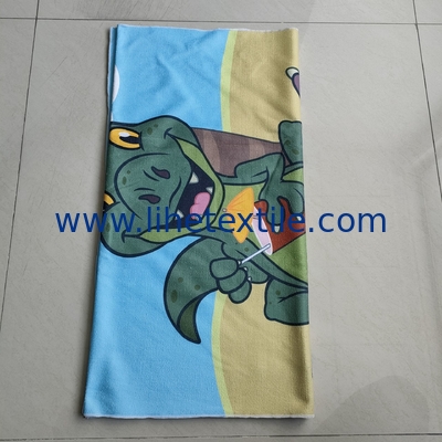 Does not fade printing swim microfiber cartoon kid beach towel animal organic microfiber recycled beach towel