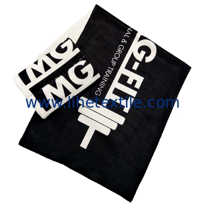 wholesale microfiber beach towel custom print black beach towels with logo sand free beach towel