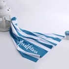 wholesale rainbows blue and white beach towels with logo custom print microfiber fabric stripe beach towel custom logo