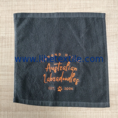 China supplier 30*30cm face towel embroidered logo