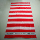 100% cotton velour woven jacquard custom logo beach towel
