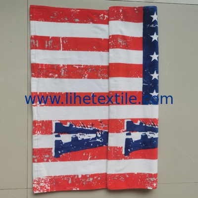 Custom Wholesale Digital Sublimated Printed Logo Sand Free Quick Dry Swimming Pool Cabana Stripe Cotton Beach Towel