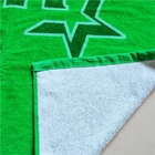 China Manufacture Green Color Organic Cotton Beach Towels With Logo Custom Print Good Quality