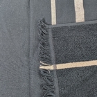 Wholesale 100% Cotton Beach Towels With Logo Custom Print Large Size Black Stripe Beach Towels