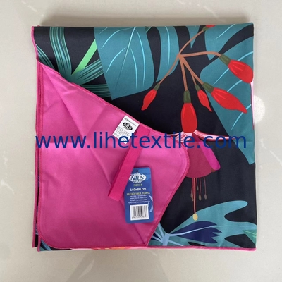 Double side printed Microfibre Beach Towel Extra Large - 180x90cm Sand Free Lightweight & Quick Dry with Travel Bag