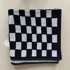 100% Cotton Jacquard Woven Yarn-dyed Checkerboard Bath Towel with logo