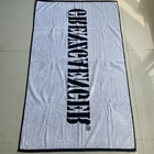 100% cotton jacquard bath towel custom logo velour woven jacquard beach towel
