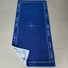 yarn dyed jacquard logo blue large beach cotton bath towel for adults