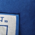 yarn dyed jacquard logo blue large beach cotton bath towel for adults