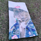 Environmental friendly custom animal photo print sand free  beach towel