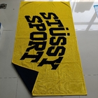 High quality Custom Logo Jacquard towel designs 100% cotton beach towels