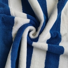 2022 new arrival 100% cotton yarn dyed jacquard beach towel with blue and white stripe