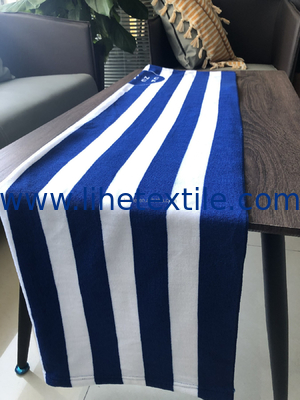 Custom Wholesale Digital Sublimated Printed Logo Sand Free Quick Dry Swimming Pool Cabana Stripe Microfiber Beach Towel