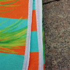 Factory Wholesale Microfiber Custom Orange and Blue Stripe Coconut Printed Beach Towels