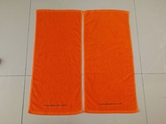 Wholesale super cheap 100% cotton custom fabric plain color embroidery logo beach towel