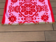 Wholesale 100% Cotton Custom Print Colorful Rectangular Beach Towels with Tassel