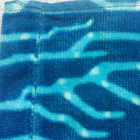 Extra large thick blue beach towel custom cotton marine plants printed beach towel