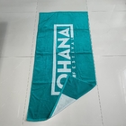 Wholesale luxury 100% cotton heavy thick velour cut pile custom beach towel turkish beach towel with logo custom print