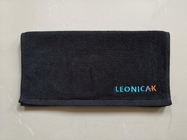 OEM available Eco-friendly black color personalized embroidery logo or packaging design cotton sports towel