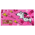 Custom cotton pink cartoon bath towel cute animation Snoopy children printed beach towel