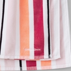 100% cotton fabric with embroidery logo colorful stripe jacquard beach towels