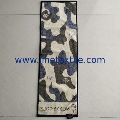 100% Cotton Gym Golf Tricolor Jacquard Customize Cooling Sports Sweat Towel with logo